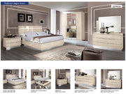 Platinum Legno Bed Ivory Betullia Sabbia Queen - Gate FurnitureQueen Bed