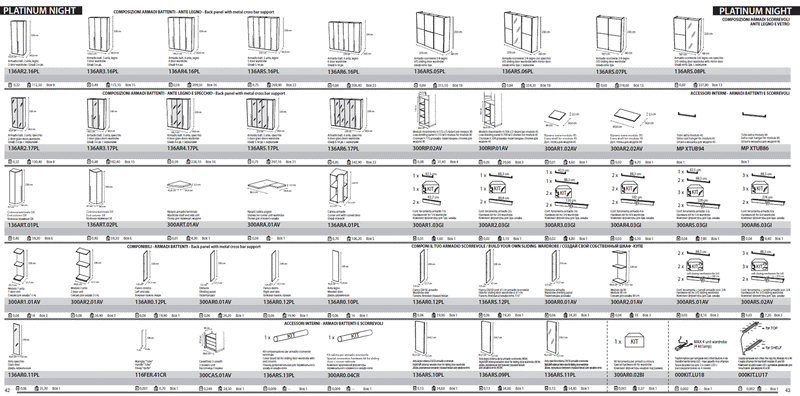 Platinum Legno Bedroom Silver Birch Set - Gate Furniture