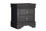 Pompei Metallic Grey Nightstand - Gate FurnitureNightstand