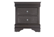 Pompei Metallic Grey Nightstand - Gate FurnitureNightstand