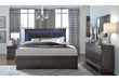 Pompei Metallic Grey Queen Bed Group With Led - POMPEI-GR-QBG - Gate Furniture