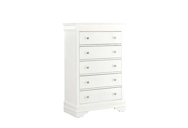 Pompei Metallic White Chest - Gate FurnitureChest