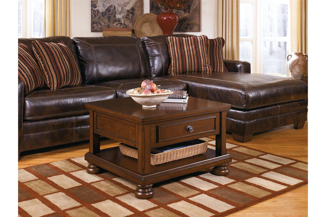 Porter Rustic Brown Coffee Table with Lift Top - T697-0 - Gate Furniture