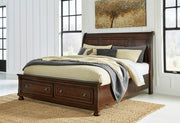 Porter Rustic Brown Footboard Storage Sleigh Platform Bedroom Set - Gate FurnitureBedroom Set