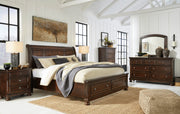 Porter Rustic Brown Footboard Storage Sleigh Platform Bedroom Set - Gate FurnitureBedroom Set