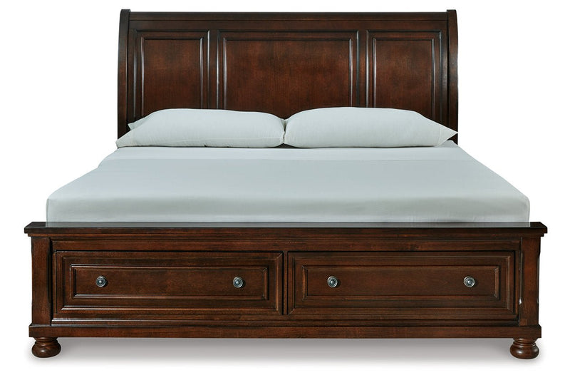 Porter Rustic Brown King Sleigh Bed - Gate FurnitureKing Bed