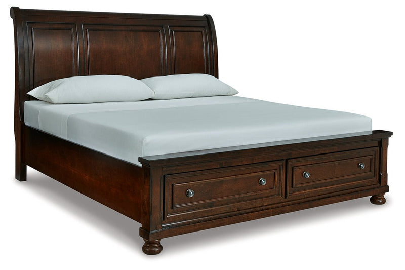 Porter Rustic Brown King Sleigh Bed - Gate FurnitureKing Bed