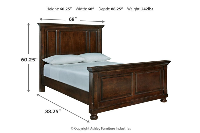 Porter Rustic Brown Queen Panel Bed - Gate FurnitureQueen Bed