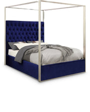 Porter Velvet King Bed Blue - Gate FurnitureKing Bed