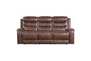 Putnam Brown Reclining Living Room Set - Gate FurnitureLiving Room Set