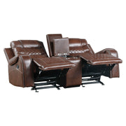 Putnam Brown Reclining Living Room Set - Gate FurnitureLiving Room Set