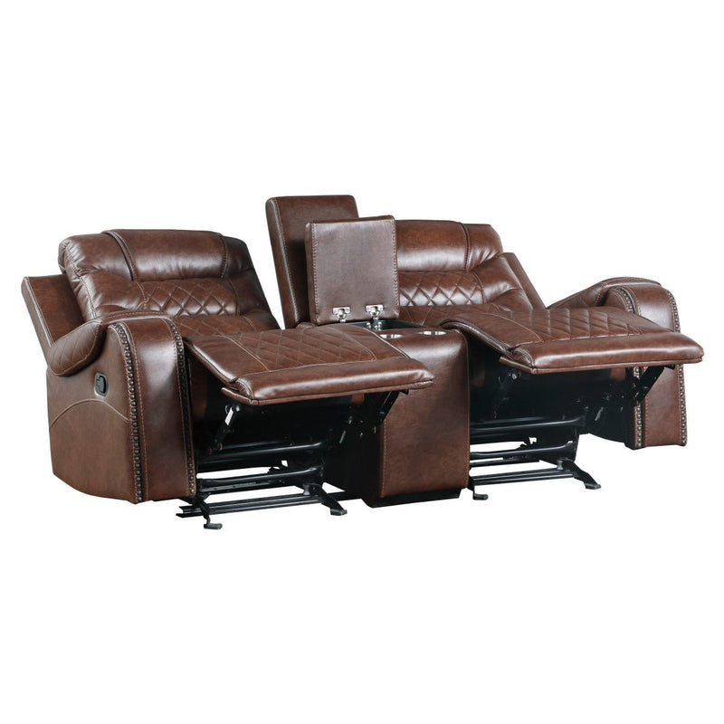 Putnam Brown Reclining Living Room Set - Gate FurnitureLiving Room Set