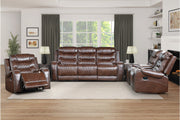 Putnam Brown Reclining Living Room Set - Gate FurnitureLiving Room Set