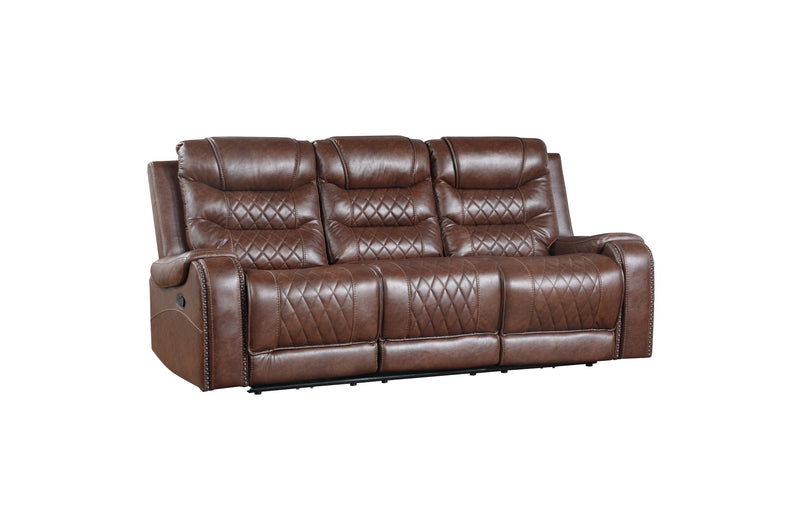 Putnam Brown Reclining Living Room Set - Gate FurnitureLiving Room Set