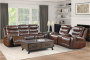 Putnam Brown Reclining Living Room Set - Gate FurnitureLiving Room Set