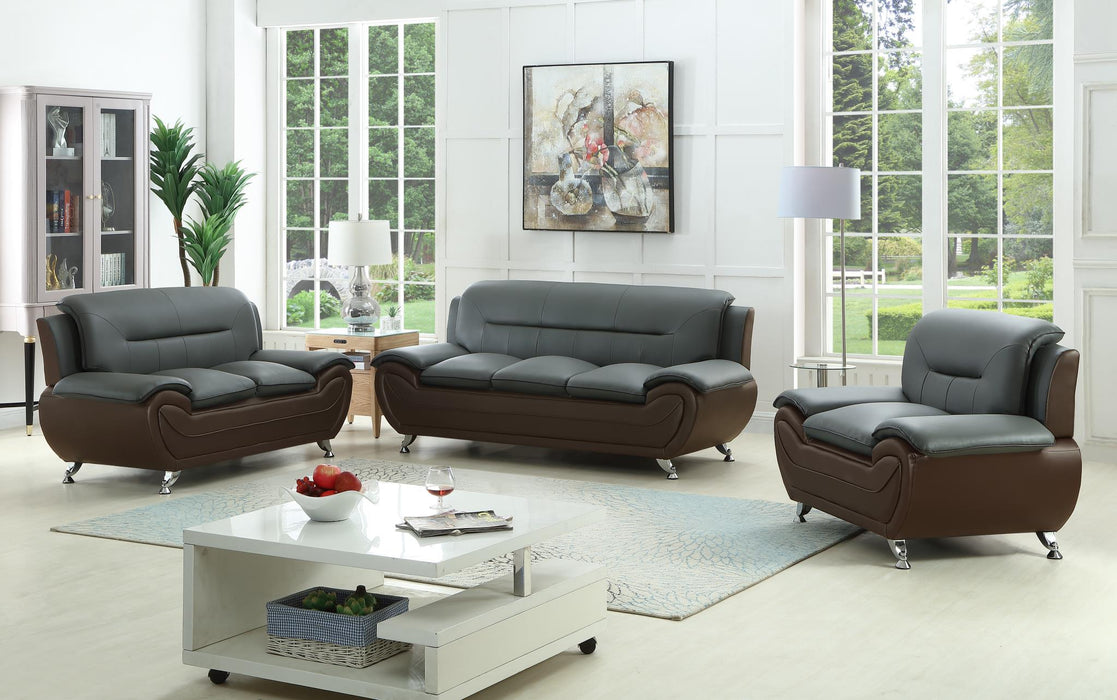 Pyrus Brown Grey Living Room Set - Gate Furniture