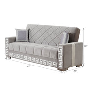 Queens 84 in. Convertible Sleeper Sofa in Gray with Storage - Gate FurnitureSleeper Sofa