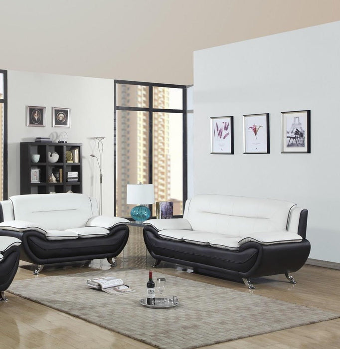 Quercus White Black Living Room Set - Gate Furniture