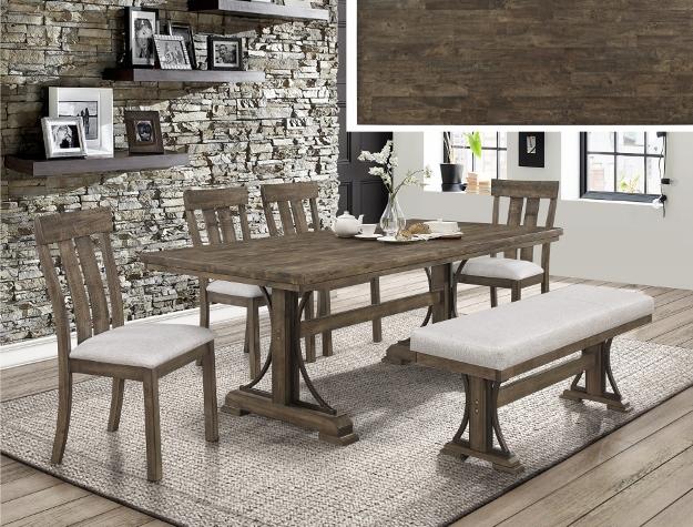 Quincy Grayish Brown Rectangular Dining Table - Gate FurnitureDining Table