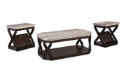 Radilyn Grayish Brown Table (Set of 3) - Gate FurnitureOccasional Table Set