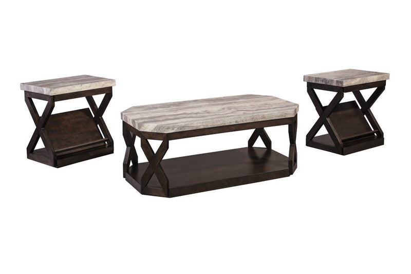 Radilyn Grayish Brown Table (Set of 3) - Gate FurnitureOccasional Table Set