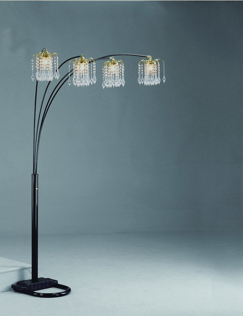 Rain Drop Arc Black 84" Floor Lamp - Gate FurnitureFloor Lamps