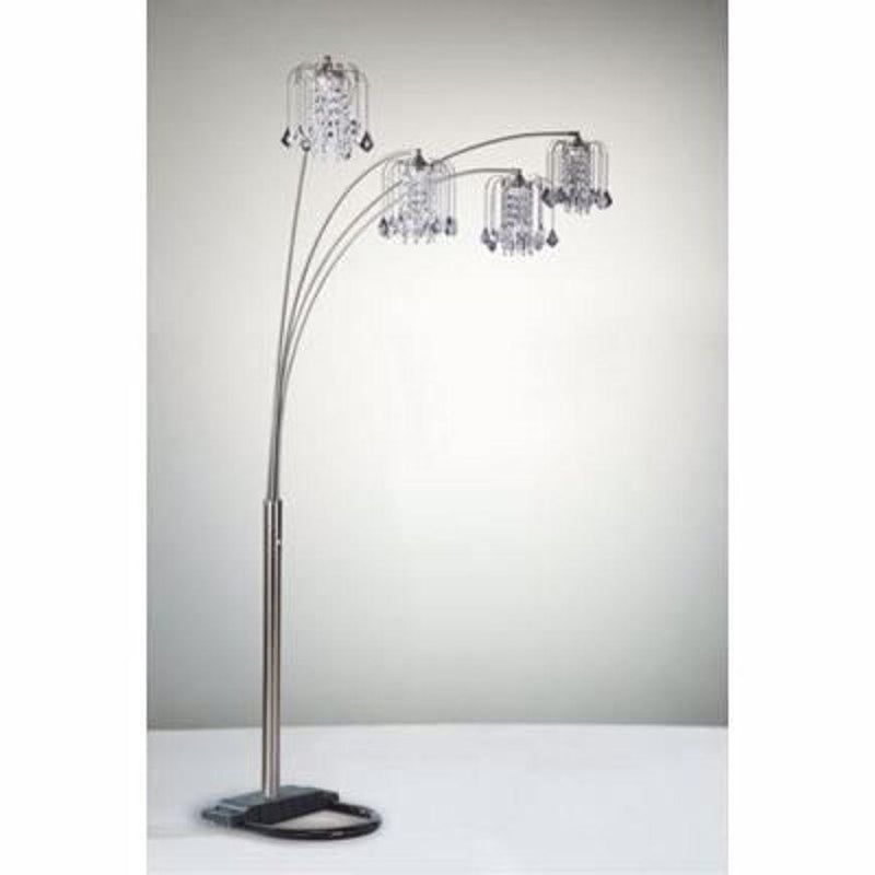 Rain Drop Arc Pewter 84" Floor Lamp - Gate FurnitureFloor Lamps