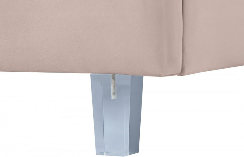 Rainbow Velvet King Bed Pink - Gate FurnitureKing Bed