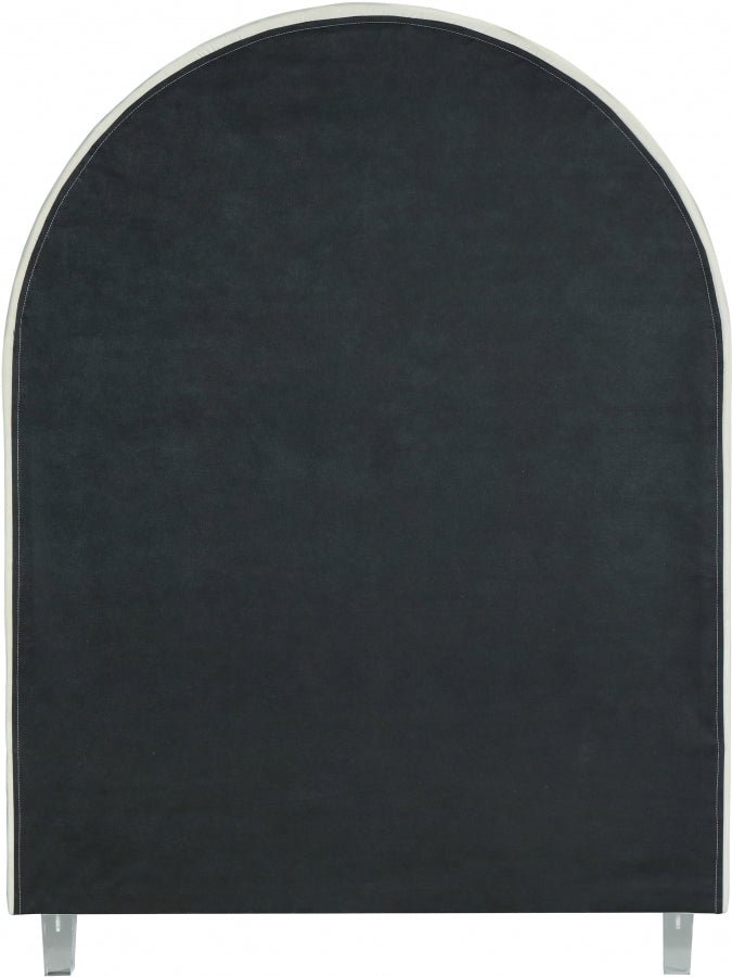 Rainbow Velvet Twin Bed Cream - Gate FurnitureTwin Bed