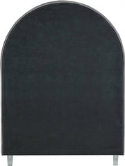 Rainbow Velvet Twin Bed Grey - Gate FurnitureTwin Bed