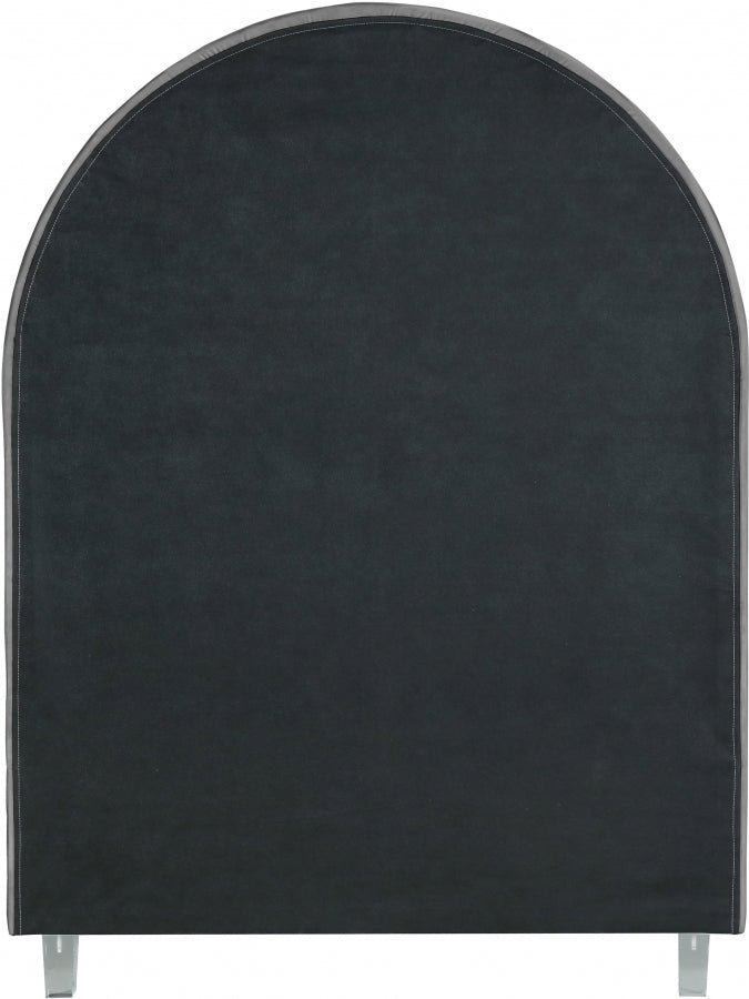 Rainbow Velvet Twin Bed Grey - Gate FurnitureTwin Bed