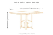 Ralene Medium Brown Counter Height Dining Extension Table - Gate FurnitureCounter Height Table