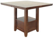 Ralene Medium Brown Counter Height Set - Gate Furniture