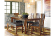 Ralene Medium Brown Dining Bench - D594-00 - Gate Furniture