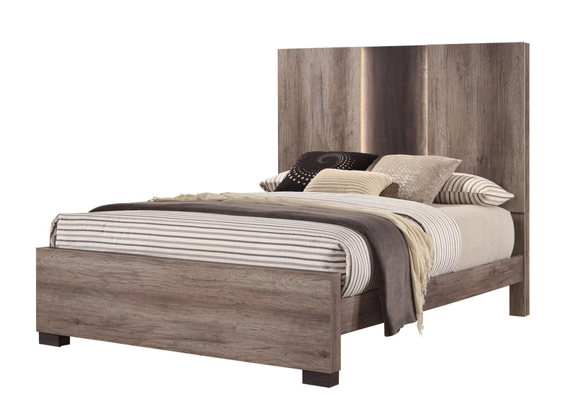 Rangley Brown LED Panel Bedroom Set - Gate FurnitureBedroom Set