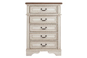 Realyn Chipped White Chest of Drawers - Gate FurnitureChest