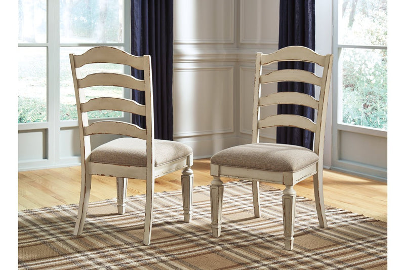Realyn Chipped White Dining Chair (Set of 2) - Gate FurnitureDining Chair