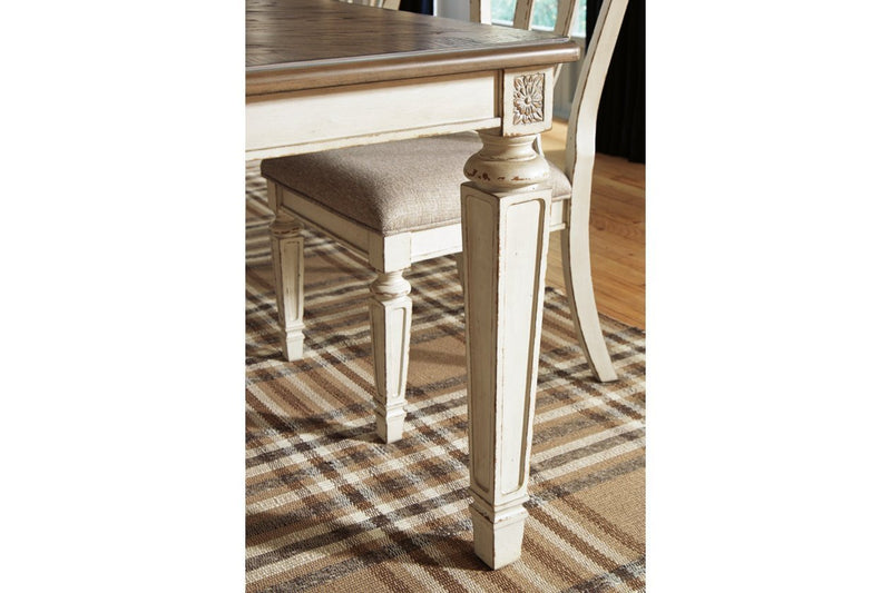 Realyn Chipped White Dining Extension Table - Gate FurnitureDining Table