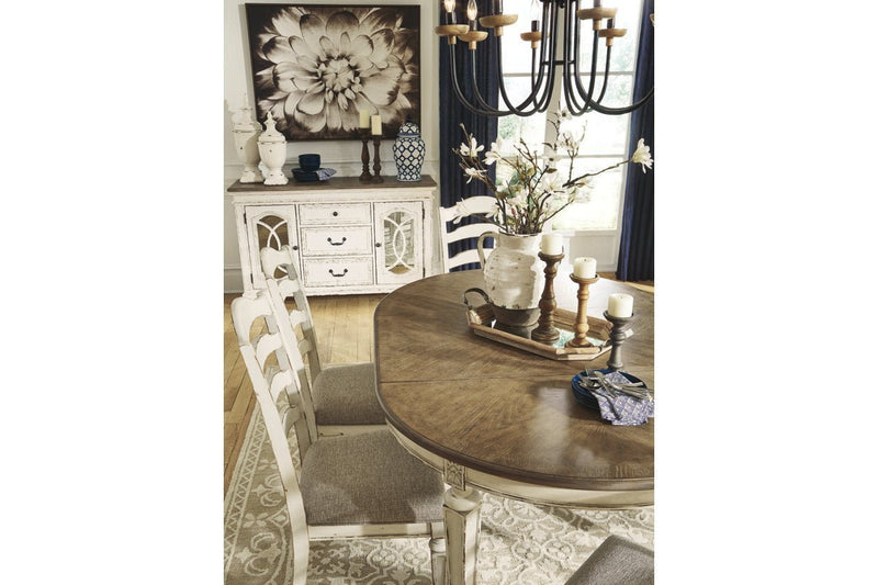 Realyn Chipped White Dining Extension Table - Gate FurnitureDining Table