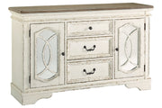 Realyn Chipped White Dining Server - Gate FurnitureCabinet