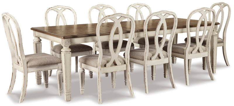 Realyn Chipped White Extendable Ribbon Dining Set - Gate FurnitureDining Room Set