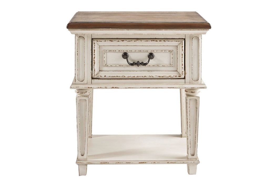 Realyn Chipped White Nightstand - B743-91 - Gate Furniture