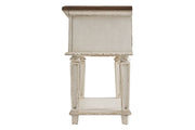 Realyn Chipped White Nightstand - Gate FurnitureNightstand
