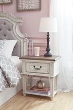 Realyn Chipped White Nightstand - Gate FurnitureNightstand