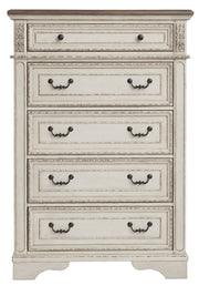 Realyn Chipped White Storage Panel Bedroom Set - Gate FurnitureBedroom Set