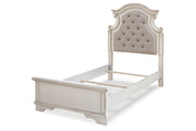 Realyn Chipped White Twin Panel Bed - Gate FurnitureTwin Bed