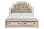 Realyn Two - tone King Upholstered Bed - Gate FurnitureKing Bed