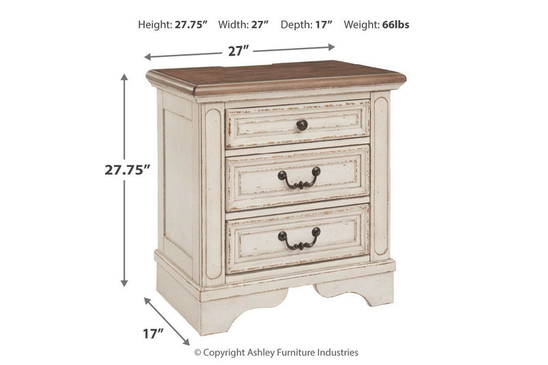 Realyn Two - tone Nightstand - Gate FurnitureNightstand