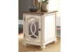 Realyn White/Brown Chairside End Table - T743-7 - Gate Furniture