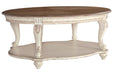 Realyn White/Brown Coffee Table - T743-0 - Gate Furniture